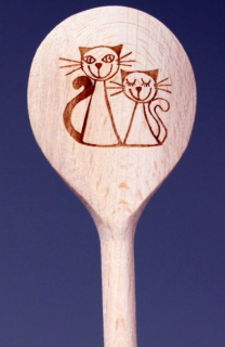 Vařečka Dvě kočky 30 cm