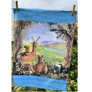 Kuchyňská utěrka Forest friends, lesní zvířátka od Alex Clark