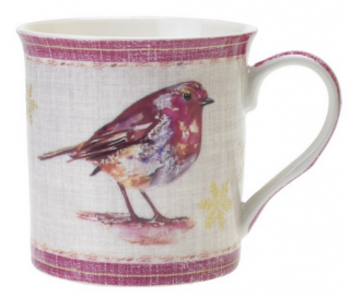 Porcelánový hrnek Růžový ptáček, The Leonardo Collection, 250 ml