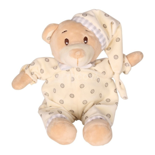 Plyšový valentýnský medvěd v pyžamu 25 cm