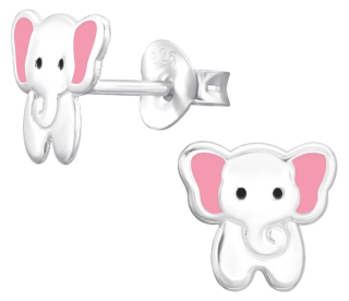 Stříbrné puzetové náušnice Slon S44050