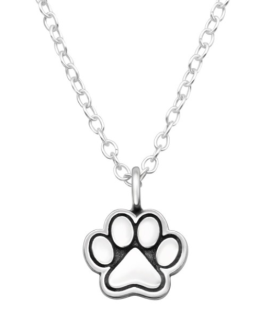 Stříbrný náhrdelník Tlapka 43653