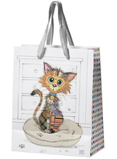 Dárková taška BUG ART Kocour v pelíšku 23 cm