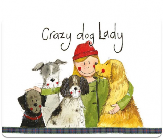 Korkové prostírání Crazy dog Lady - Alex Clark, 29 x 21,5 cm