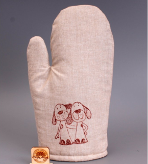 Chňapka béžová, Pejsci - HAND MADE