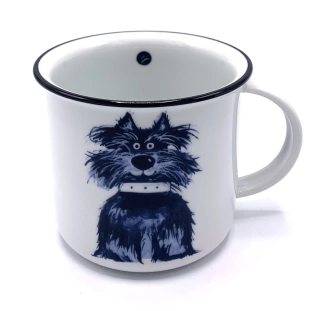 Porcelánový hrnek Pejsek Rex s tenisákem 380ml