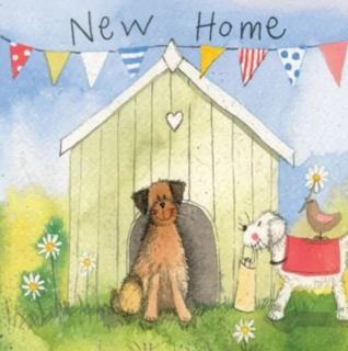 Přání v obálce Dog House, Pejsci od Alex Clark 14*14 cm