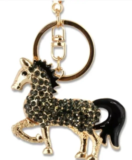 Přívěsek na kabelku, Kůň s černými kamínky