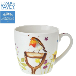 Porcelánový hrnek - Naši ptáčci Červenka, The Leonardo Collection, 420 ml