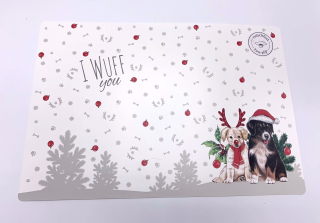 Prostírání  Pejsci o Vánocích 43*28 cm