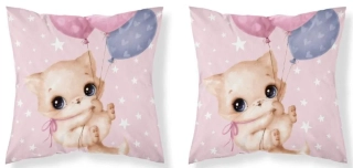 Povlak Kotě s balónky, 40x40 cm