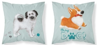 Povlak Veselí pejsci, 40x40 cm