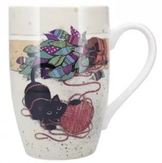 Porcelánový hrnek BUG ART 490 ml Kočka s klubkem vlny