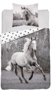 Bavlněné povlečení 3D Kůň - Love, 140x200 cm a 70x80 cm