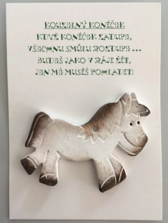 Přání keramické Kouzelný Koníček