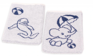 Žínka modrá, Slůně a Delfín 25x14 cm