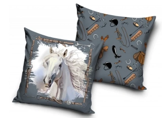 Povlak na polštář Bílý kůň IV, 40x40 cm