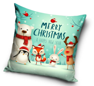 Vánoční Povlak Zvířátkai , 40x40 cm