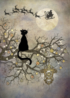 Luxusní přání BUG ART, Měsíční Kočka