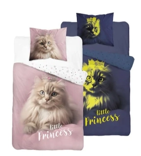 Bavlněné povlečení 3D Kočka Little Princess