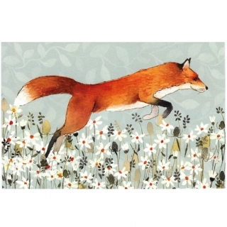 Přání s obálkou Liška ve skoku