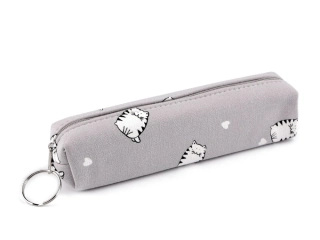 Pouzdro / penál Kočky 18x4 cm (šedé)