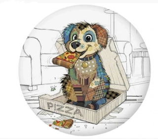 Magnetka BUG ART Pejsek a Pizza