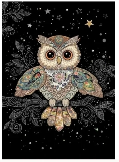 Luxusní přání BUG ART Sova v noci