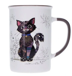 Porcelánový hrnek BUG ART, Kocour s rolničkou 360 ml 