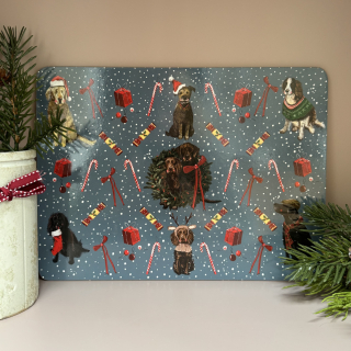 Korkové vánoční prostírání Christmas Dogs - Alex Clark, 29 x 21,5 cm