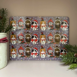 Korkové vánoční prostírání Christmas Cats - Alex Clark, 29 x 21,5 cm