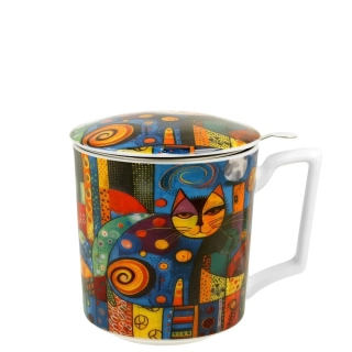 Porcelánový hrnek s kočkou, byliňák  ART 350 ml