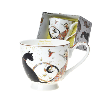 Porcelánový hrnek  Královské Kočky s propletenými ocásky,  500 ml