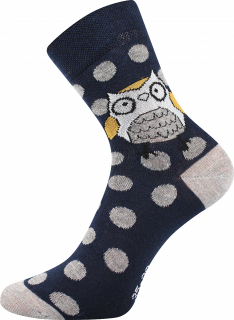 Ponožky Xantipa tmavě modré, Sova